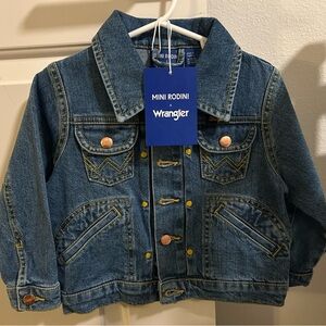 Mini Rodini x Wrangler Peace Dove Denim Jacket, NWT (1.5-3Y)